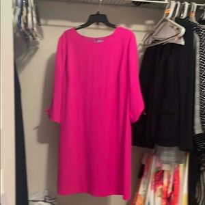 CeCe Pink Sheath Dress with Bateau Neckline